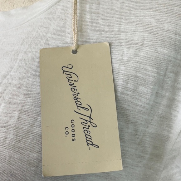 Universal Thread White Short Sleeve Crew Neck Crop Top Size XL - Picture 8 of 9